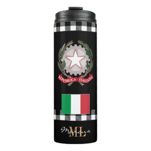 Patriotische Italienreise Mug, italienische Flagge Thermosbecher