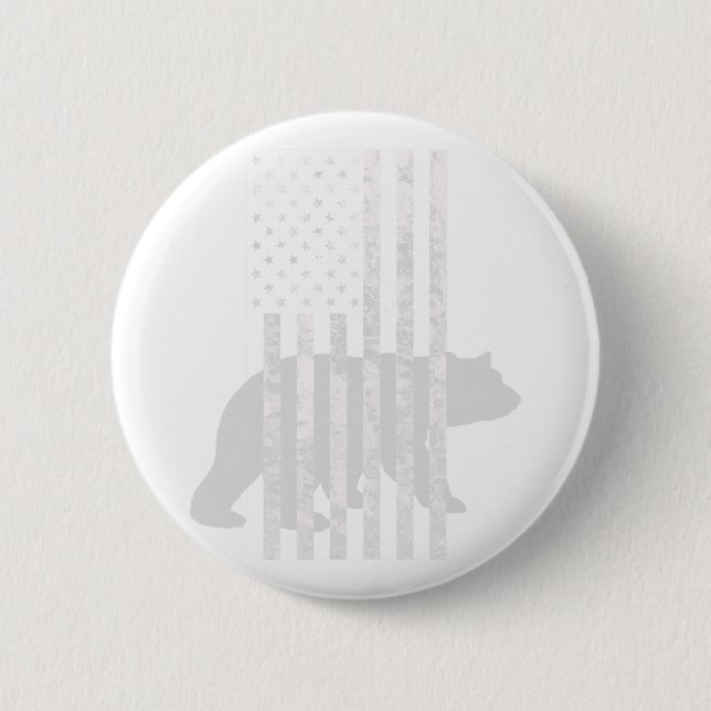 Patriotische Jagdbärenjäger Button (Vorderseite)