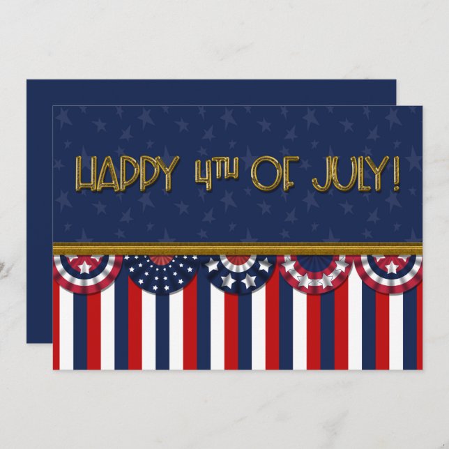 Patriotische Jagdfahnen am 4. Juli (Vorne/Hinten)