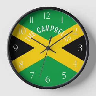 Patriotische jamaikanische Flagge Uhr
