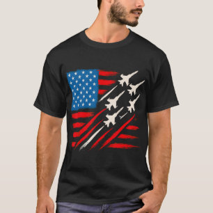 Patriotische Jet-Formation Amerikanische Flagge Gr T-Shirt
