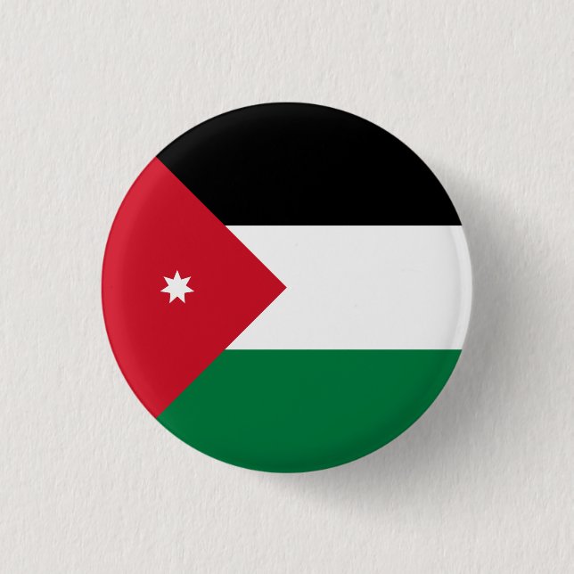 Patriotische Jordan-Flagge Button (Vorderseite)