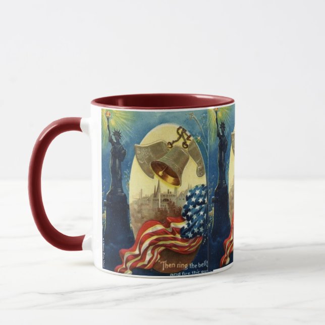 PATRIOTISCHE KAFFEE MUGS - 4. JULI - FREIHEIT TASSE (Links)
