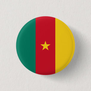 Patriotische Kamerun-Flagge Button