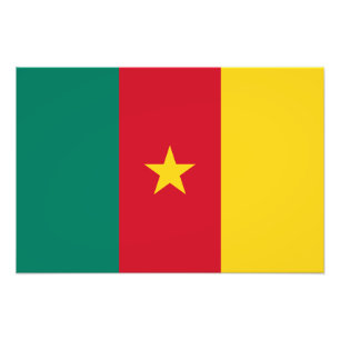 Patriotische Kamerun-Flagge Fotodruck