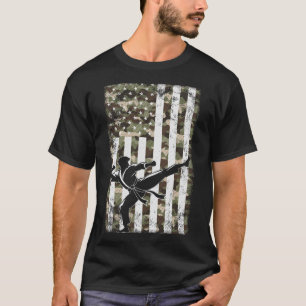 Patriotische Kampfkunst Camouflage Usa Flag 4. Jul T-Shirt