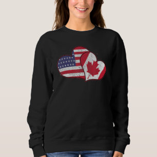 Patriotische kanadische Flagge Amerika Herz Kanada Sweatshirt