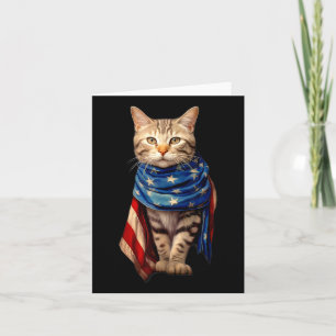 Patriotische Katze 4. Juli Männer US-amerikanische Karte