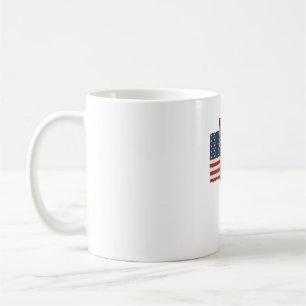 Patriotische Katze Amerikanische Flagge Vintage Ve Kaffeetasse