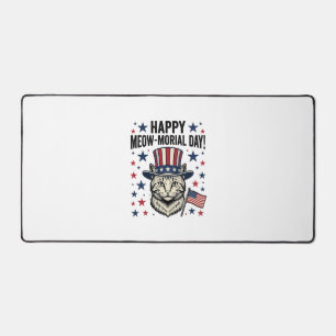 Patriotische Katze Meow-Morial Day Vintage Vektor Schreibtischunterlage