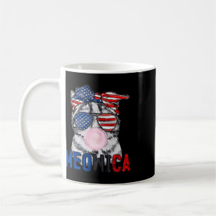 Patriotische Katze Meowica Bubble-Gum 4. Juli Lust Kaffeetasse
