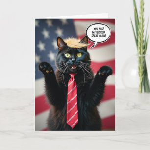 Patriotische Katze Vatertagskarte Karte