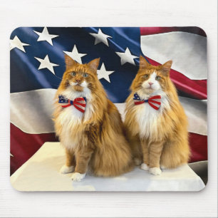 Patriotische Katzen Mousepad