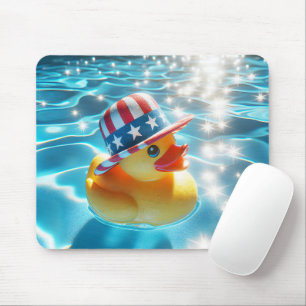 Patriotische Kautschukente in Pool Mousepad
