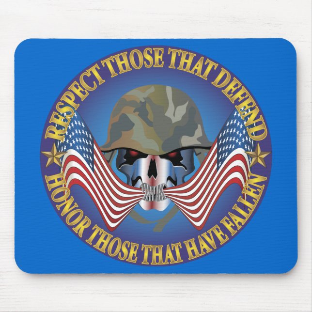 Patriotische Knochen Mousepad (Vorne)