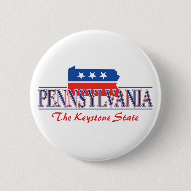 Patriotische Knöpfe Pennsylvanias Button (Vorderseite)