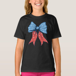 Patriotische Kokette 4. Juli Amerikanische Flagge T-Shirt