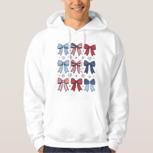 Patriotische Kokette Bows Vintage Vektor Design_1 Hoodie