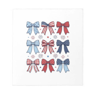 Patriotische Kokette Bows Vintage Vektor Design_1 Notizblock