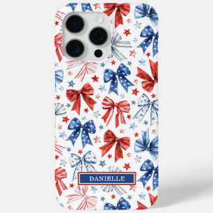 Patriotische Kokette Schleifen Monogramm Case-Mate iPhone Hülle