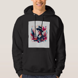 Patriotische Kolonialforscher-Illustration | Vinta Hoodie