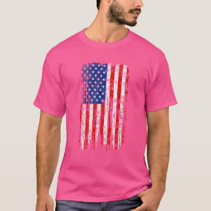 Patriotische Kostüme 4. Juli Outfit Vintag Ameri T-Shirt