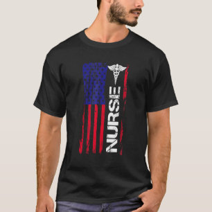 Patriotische Krankenschwester 4. Juli Amerikanisch T-Shirt