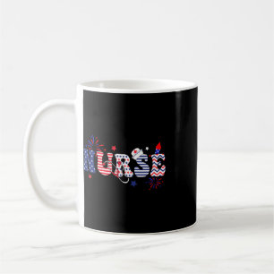 Patriotische Krankenschwester 4. Juli Kaffeetasse