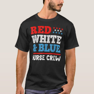 Patriotische Krankenschwester Rot Weiß und Blau Nu T-Shirt
