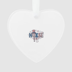 Patriotische Krankenschwester Vintage-Stich Vektor Ornament