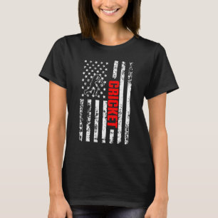 Patriotische Kricket der US-amerikanischen Flagge T-Shirt