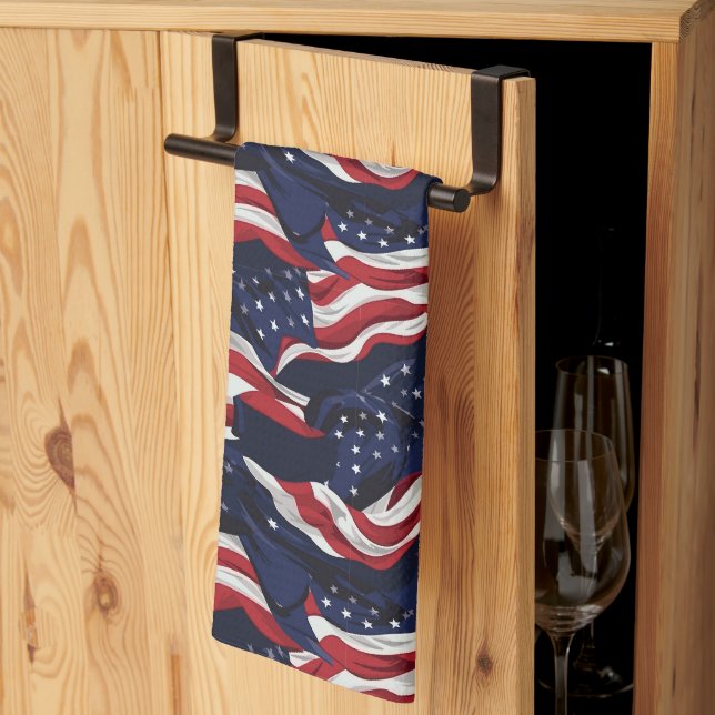 Patriotische Küchentücher (Drittel gefaltet)