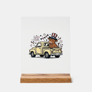 Patriotische Kuh 4. Juli LKW-Vektordesign_1 Acrylschild