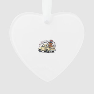 Patriotische Kuh 4. Juli LKW-Vektordesign_1 Ornament