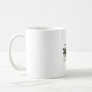 Patriotische Kuh-Aufstellung Vintage-Vector-Shirt- Kaffeetasse