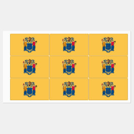 Patriotische Labels mit der Flagge des New Jersey- Etiketten