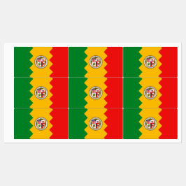 Patriotische Labels mit der Flagge von Los Angeles Etiketten