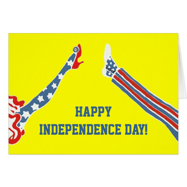 Patriotische Legs ~ Karte (Vorderseite (Horizontal))