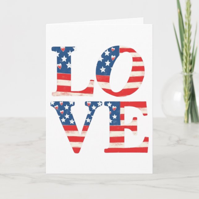 patriotische Liebe Karte (Vorderseite)