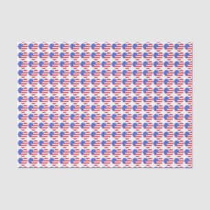 Patriotische Liebe USA Flag Herzdruckgeschenk Seidenpapier