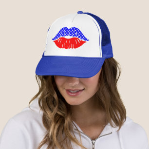 Patriotische Lippen Truckerkappe