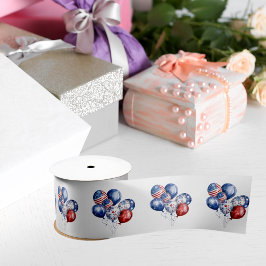 Patriotische Luftballons aus den USA Satinband