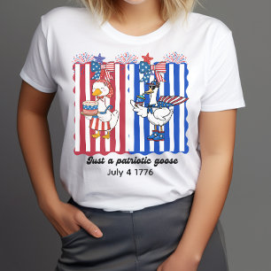 Patriotische lustige Gans Kokette 4. Juli 1776  T-Shirt