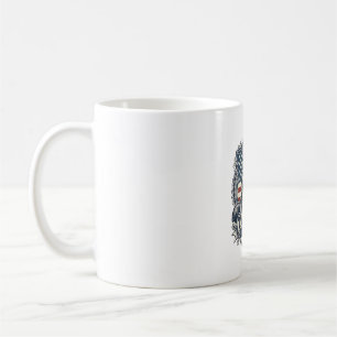 Patriotische Maine Coon Katze Kaffeetasse