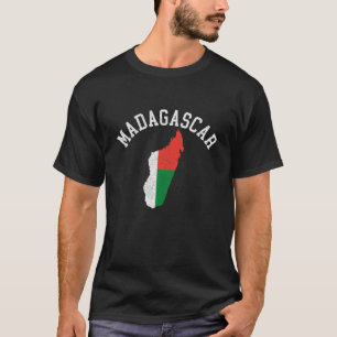 Patriotische Männer Frauen Madagaskar Flag Karte g T-Shirt