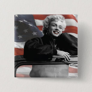 Patriotische Marilyn Button