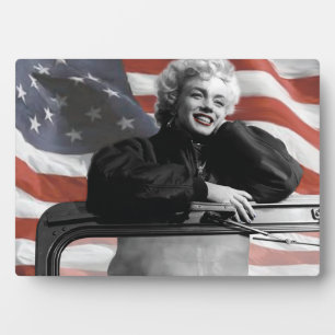 Patriotische Marilyn Fotoplatte