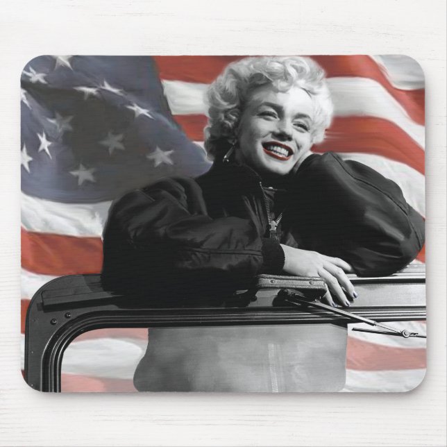 Patriotische Marilyn Mousepad (Vorne)