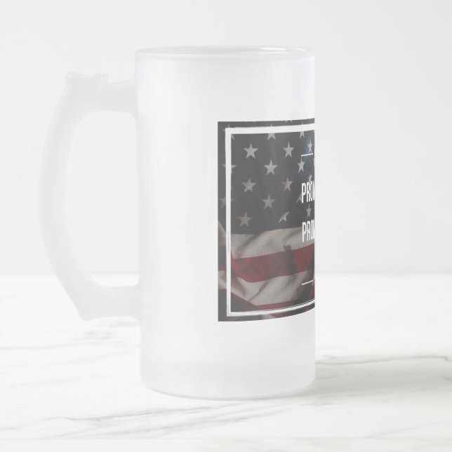Patriotische Mattierte Bier-Tasse Mattglas Bierglas (Links)