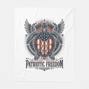 Patriotische Meeresschildkröte Fleecedecke